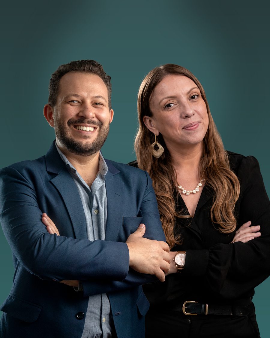 Erlan Dias e Fabiana Raulino, facilitadores do Bootcamp de IA da CGLC