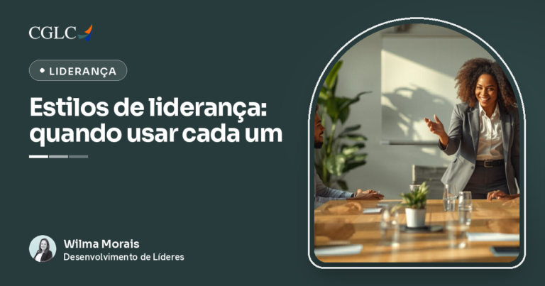 Estilos de liderança: líder conduzindo reunião de equipe