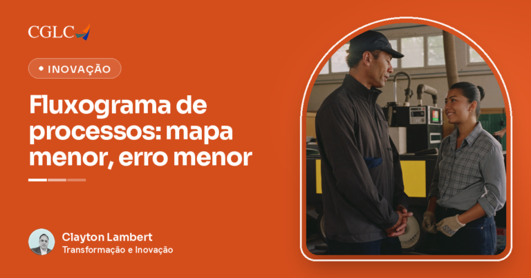 Capa do artigo sobre fluxograma de processos, com o autor Clayton Lambert