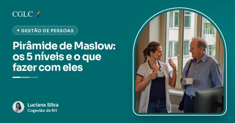 Capa do artigo sobre a pirâmide de Maslow, com a autora Luciana Silva