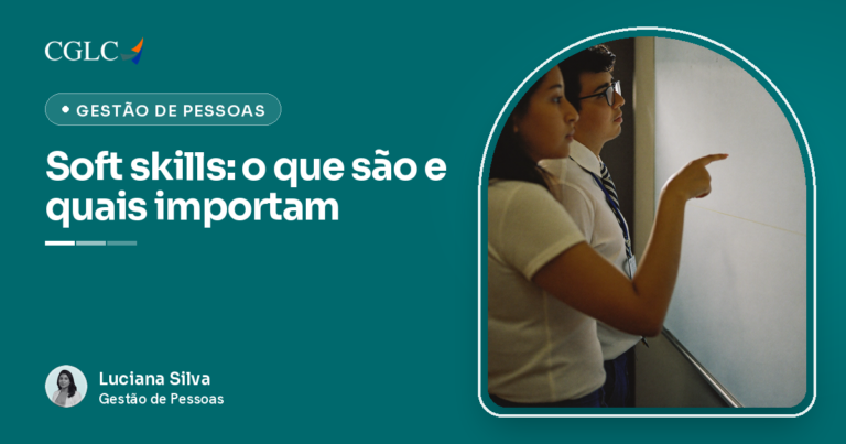 Capa do artigo sobre soft skills, com a autora Luciana Silva